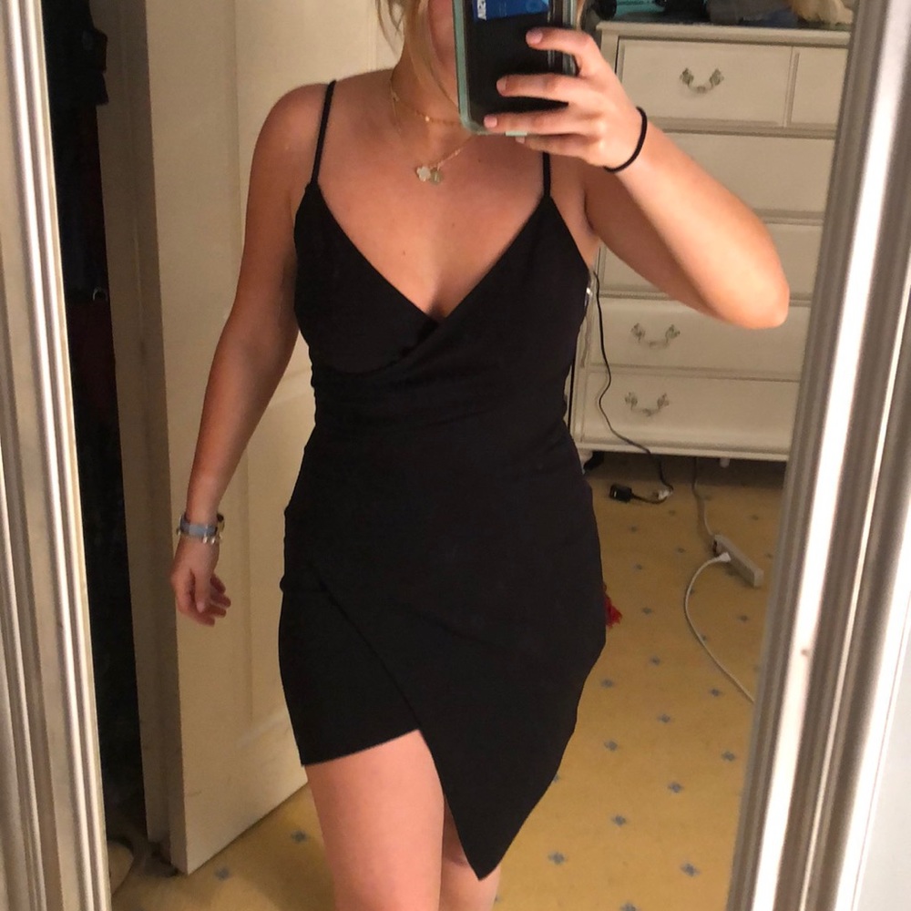 Asymmetrical Dress with small slit